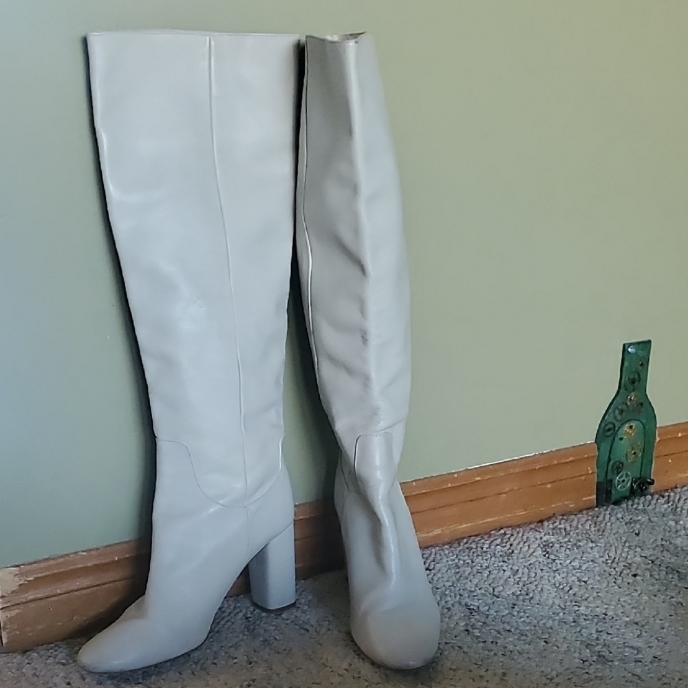 ZARA Women's Knee-High Bone Boots